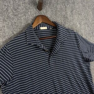 Tasc Performance XXL Polo Shirt‎ Striped Blue White Short Sleeve Golf Casual